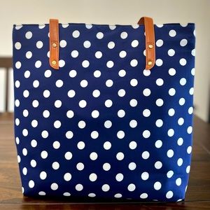 Polka Dots Tote Bag - Fabric Ikaat bag & coin purse - Lightweight, set of 2